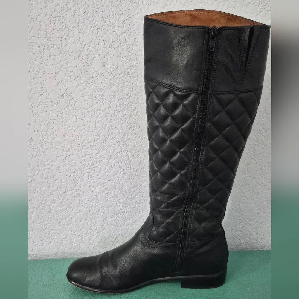 SPRING SALE | Corso Como Santona Quilted Leather Tall Riding Boots Black 9.5M